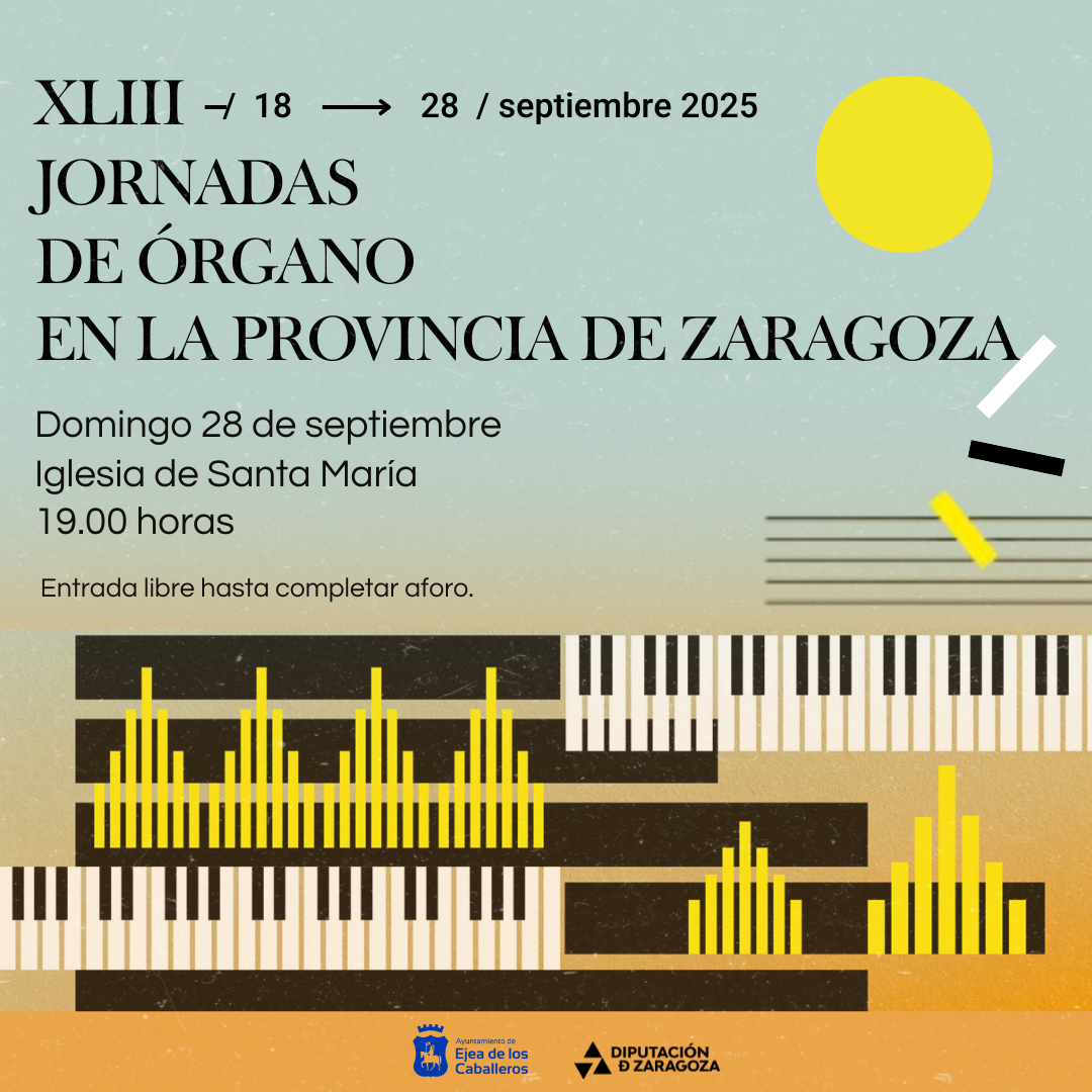 En este momento estás viendo XLIII Jornadas de Órgano en la Provincia de Zaragoza: un concierto de Alize Mendizábal,  bajo el título “Danzas Populares y Palaciegas”,  pondrá en valor  nuestro Órgano de la Iglesia de Santa María